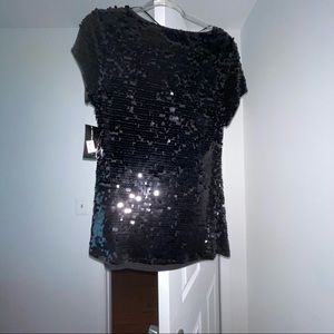 Draped sparkle neck top size XL MACEY’s NWT SZ. XL